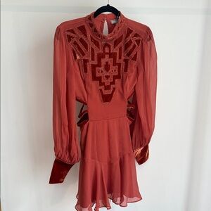 ASOS Rust Red Geometric Dress